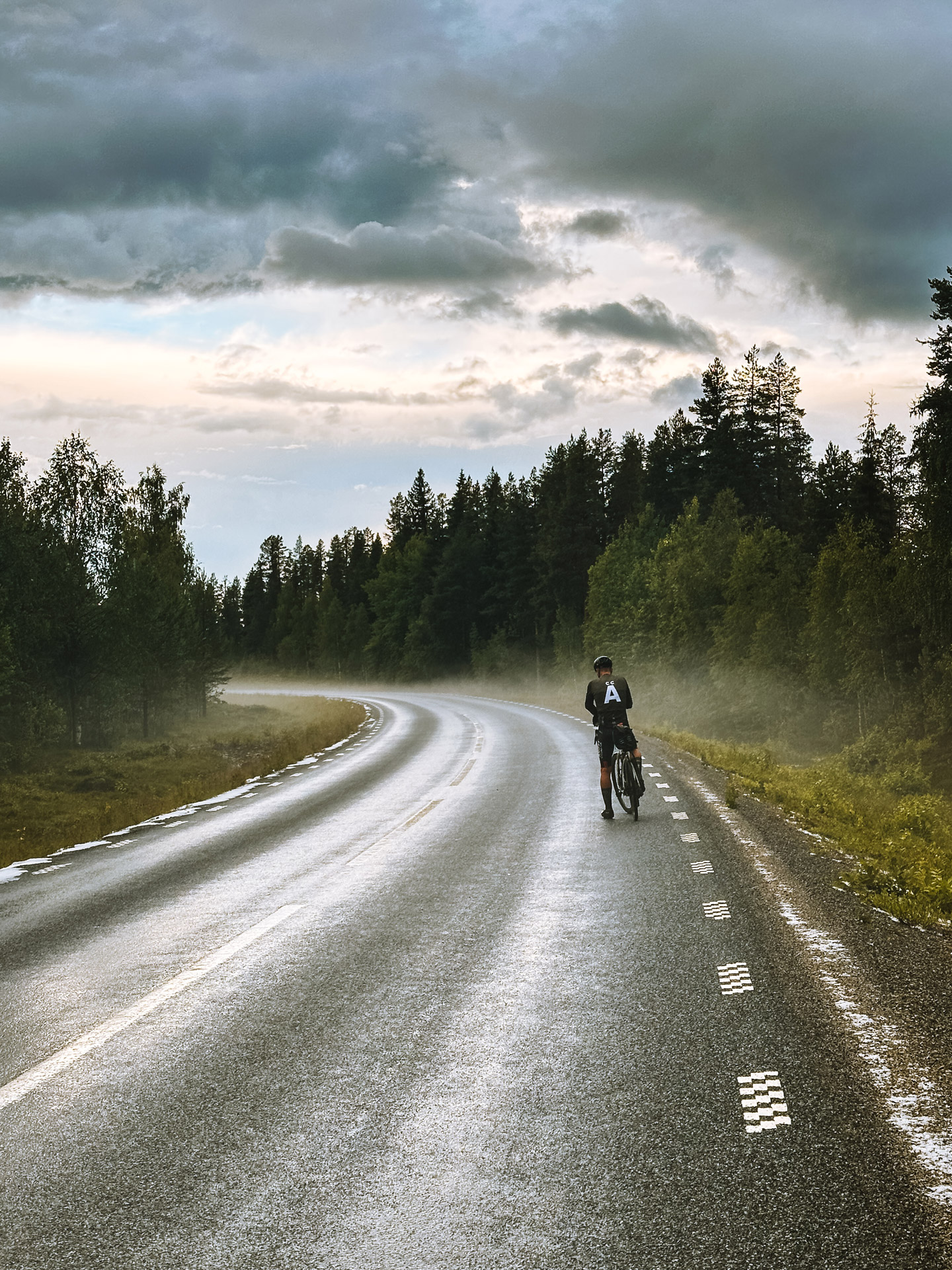 Riding in the snow in northern Sweden